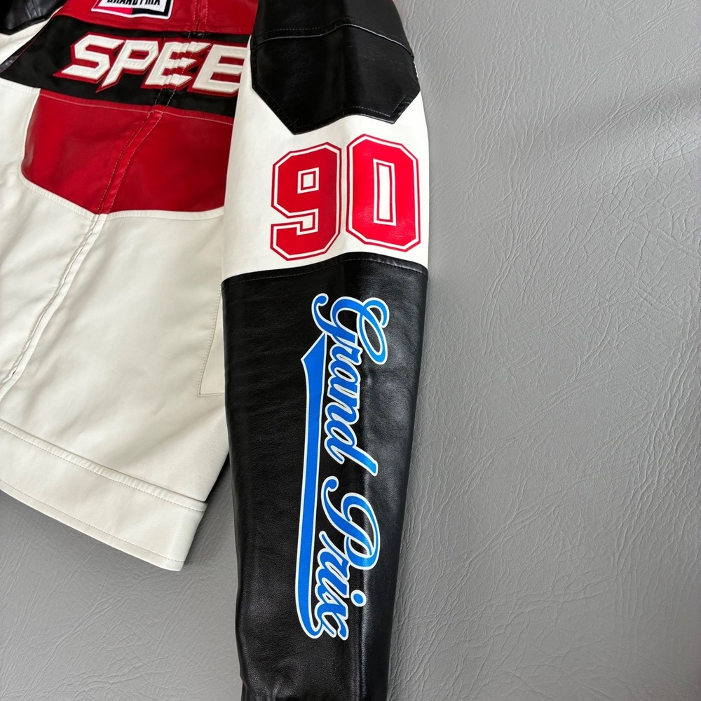 NWT Copper Rivet Moto Biker Racing Jacket Men's Small Read Blemished Never worn. - Picture 11 of 16